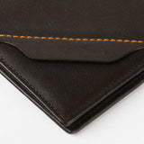 優質皮革可可棕短夾