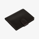 巧克力棕壓扣短夾