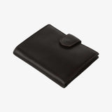 巧克力棕壓扣短夾