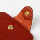 微醺紅精緻皮革短夾