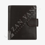 巧克力棕壓扣短夾