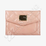 粉嫩格菱紋短夾