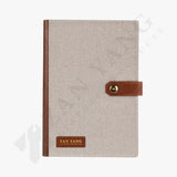 優雅氣質的亞麻布紋工商日誌/筆記本