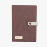 優雅氣質的亞麻布紋工商日誌/筆記本