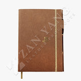 水洗牛皮紙鬆緊帶封套工商日誌，正面