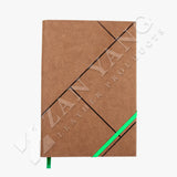 幾何線條鬆緊帶封套工商日誌，正面