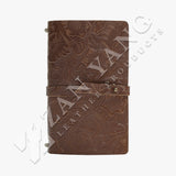 復古雕花扣帶封套工商日誌，可可咖