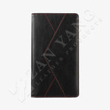 交叉線條設計工商日誌，進口仿PU皮紋、低調奢華、烙印、雙色包邊