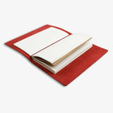 淡雅簡約鬆緊帶封套工商日誌， 酒薰紅，功能PVC內側口袋．鬆緊帶