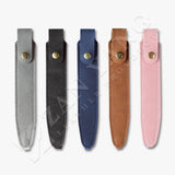 單支仿古筆袋綁書帶，多色可選、進口仿真PU皮、金屬壓扣、鬆緊帶。