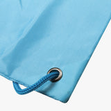 藍色後背布束口袋