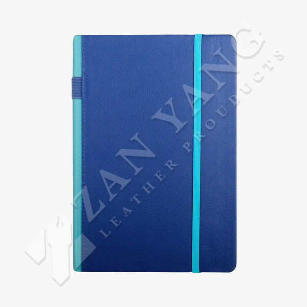 寶藍書背鬆緊帶精裝工商日誌
