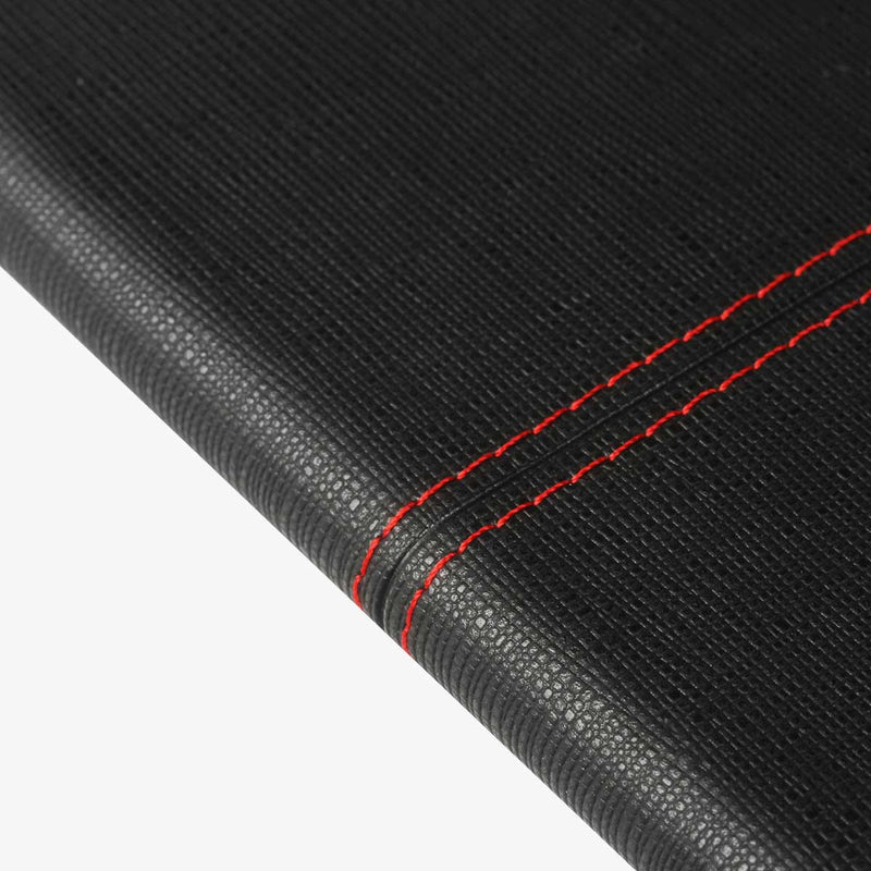 經典格紋精裝工商日誌，簡約造型、工藝設計，紅色縫線