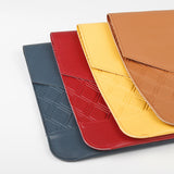 厚實PU菱格紋手拿合約包