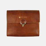 皮製復古交屋包