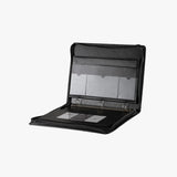 深夜黑拉鍊式交屋包，壓印、拉鍊、立體資料袋、鑰匙牌皮扣、A4資料袋三