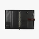 沉黑皮帶扣交屋包，壓印、立體資料袋、鑰匙牌皮扣、開窗名片套、活頁夾、筆插