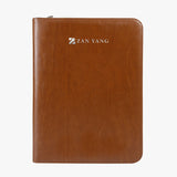 青銅棕仿皮拉鍊交屋包