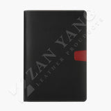 黝黑點紅簡約交屋包，Logo烙印 、壓印、立體資料袋、名片袋