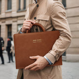 馬皮紋提把拉鍊交屋包