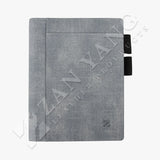 淺牛仔文青活頁工商日誌，多功能內側口袋、名片卡袋、筆插