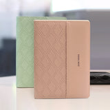 簡約菱格紋活頁工商日誌-筆記本