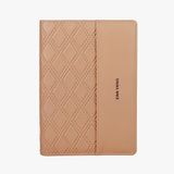 簡約菱格紋活頁工商日誌-筆記本