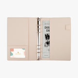 簡約菱格紋活頁工商日誌-筆記本