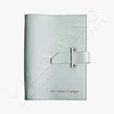 療癒系穿入扣帶活頁工商日誌，湖水藍