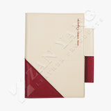 雙筆插大理石活頁工商日誌，酒薰紅與白