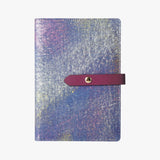 仿麂皮日系布藝工商日誌，丁香紫、仿麂皮PU皮紋、筆插、多功能內側口袋。