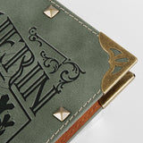 歐式復古工商日誌，25K活頁扣帶款、進口PU仿皮紋、多功能內側口袋、復古五金鉚釘。