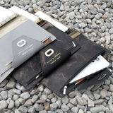 小清新透明款工商日誌，多色可選、拉鍊收納袋搭配皮革、進口透明PU。