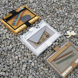 無印簡約風工商日誌，多色可選、進口透明PU、大理石紋PU皮紋、拉鍊式多功能收納袋。