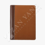 棕色平滑鬆緊帶活頁工商日誌