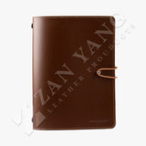 美好皮革奶嘴釘活頁工商日誌，可可咖