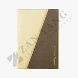 水洗牛皮紙與羊毛氈三折活頁工商日誌，亮麗黃