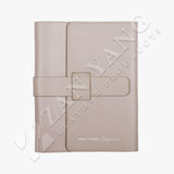 寬版書帶三折活頁工商日誌，奶茶米