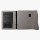 展現個性風格工商日誌，進口PU皮紋、筆插、多功能內側口袋、磁吸式五金書扣。