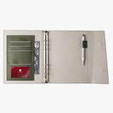 展現個性風格工商日誌，進口PU皮紋、筆插、多功能內側口袋、磁吸式五金書扣。