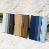 大地色系工商日誌，25K活頁三折款、六孔夾具、仿布PU皮紋、磁吸式五金書扣。