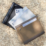 多元材質牛皮紙工商日誌，背面拉鍊式多功能收納袋、水洗牛皮紙、進口羊毛氈皮紋。