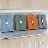 莫蘭迪配色工商日誌，多色可選、進口PU荔枝皮紋、內層柔滑 PU皮紋。