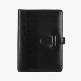 深色金屬扣帶工商日誌，深夜黑，雙面插圖烙印