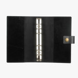 輕巧便利扣帶款工商日誌，平攤，多功能收納、六孔夾具