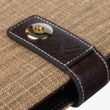 帆布質感風工商日誌，可可咖，多功能收納袋、開窗名片、筆插、名片夾