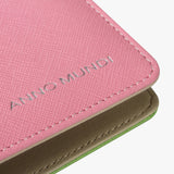 繽紛撞色系工商日誌，柔瑰粉，內裏米白色，多功能收納袋、開窗名片、筆插、名片夾、燙銀