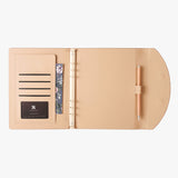 大理石霧黑工商日誌，進口PU皮紋、筆插、多功能內側口袋、磁吸式五金書扣。