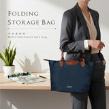 皮革手提環保折疊收納袋