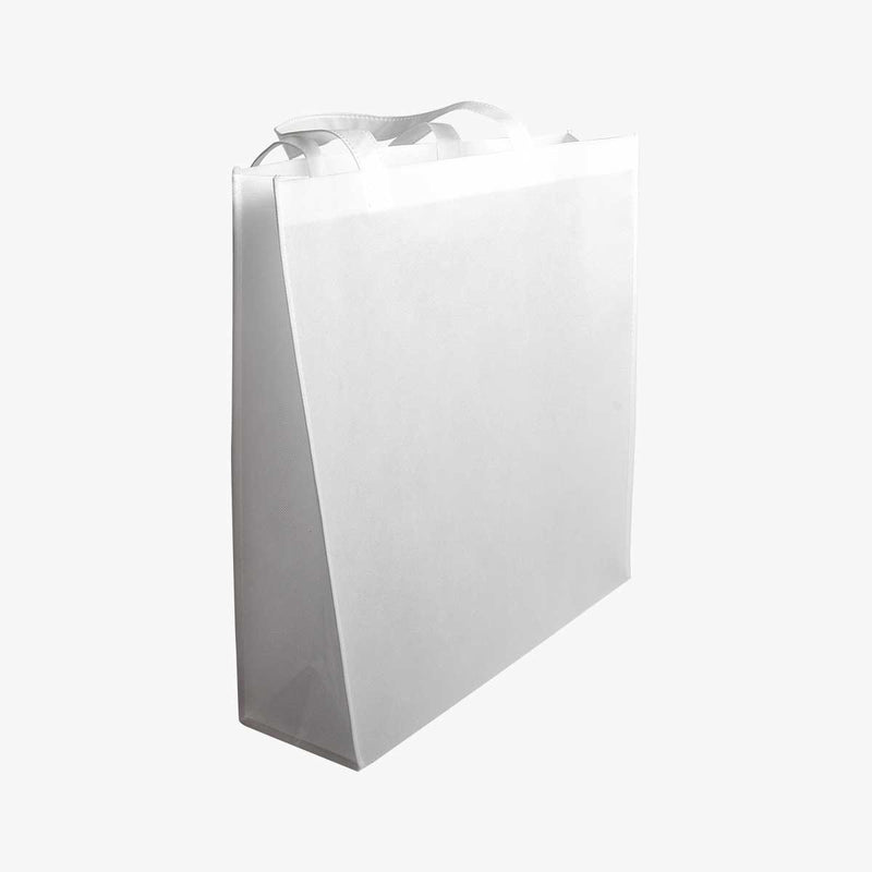 白色純淨網印立體袋